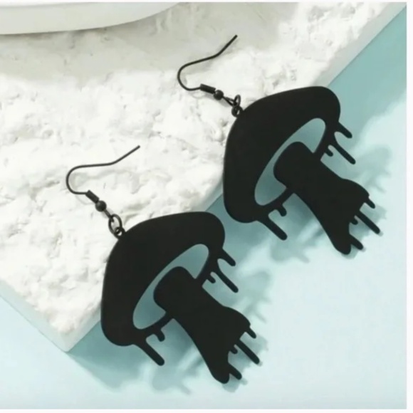 ❤️ FREE Mushroom Drop Boho Peasant Hipster Hippie Art Chic Tie Trendy Earrings - Picture 3 of 3